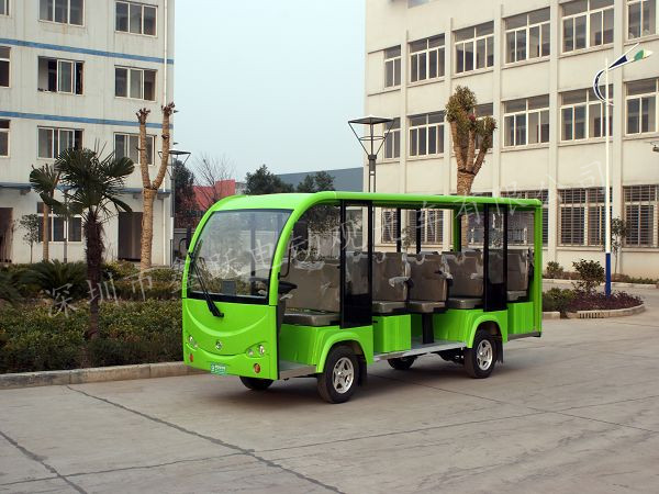 14座电动观光车，XY-T14，绿色