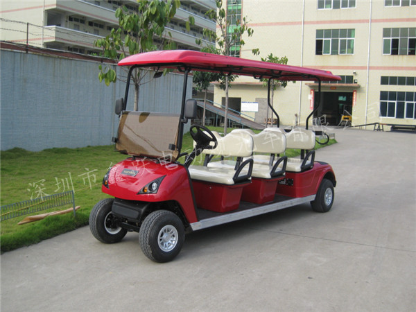 6座电动高尔夫球车，XY-C6，红色