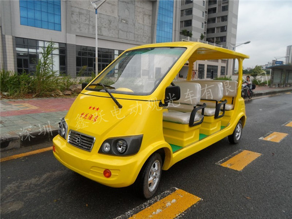 8座电动观光车，XY-YL08（黄色),中国最畅销的8座电瓶观光车